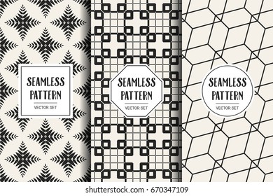 Abstract concept vector monochrome geometric pattern. Black and white minimal background. Creative illustration template. Seamless stylish texture. For wallpaper, surface, web design, textile, decor