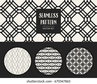 Abstract concept vector monochrome geometric pattern. Black and white minimal background. Creative illustration template. Seamless stylish texture. For wallpaper, surface, web design, textile, decor