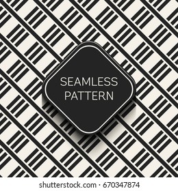 Abstract concept vector monochrome geometric pattern. Black and white minimal background. Creative illustration template. Seamless stylish texture. For wallpaper, surface, web design, textile, decor