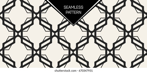 Abstract concept vector monochrome geometric pattern. Black and white minimal background. Creative illustration template. Seamless stylish texture. For wallpaper, surface, web design, textile, decor