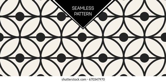 Abstract concept vector monochrome geometric pattern. Black and white minimal background. Creative illustration template. Seamless stylish texture. For wallpaper, surface, web design, textile, decor