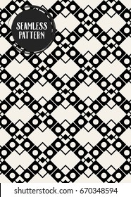 Abstract concept vector monochrome geometric pattern. Black and white minimal background. Creative illustration template. Seamless stylish texture. For wallpaper, surface, web design, textile, decor
