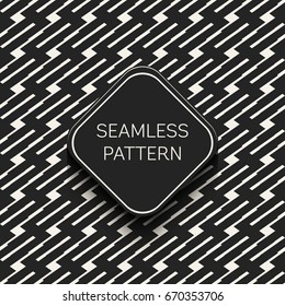 Abstract concept vector monochrome geometric pattern. Black and white minimal background. Creative illustration template. Seamless stylish texture. For wallpaper, surface, web design, textile, decor