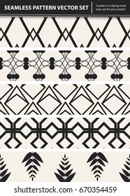 Abstract concept vector monochrome geometric pattern. Black and white minimal background. Creative illustration template. Seamless stylish texture. For wallpaper, surface, web design, textile, decor