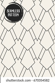 Abstract concept vector monochrome geometric pattern. Black and white minimal background. Creative illustration template. Seamless stylish texture. For wallpaper, surface, web design, textile, decor