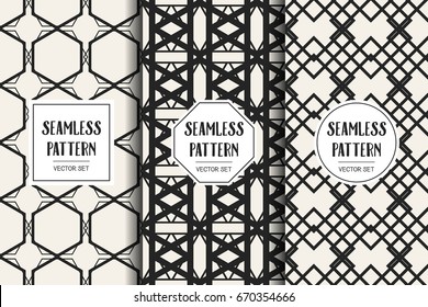 Abstract concept vector monochrome geometric pattern. Black and white minimal background. Creative illustration template. Seamless stylish texture. For wallpaper, surface, web design, textile, decor