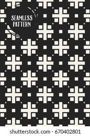 Abstract concept vector monochrome geometric pattern. Black and white minimal background. Creative illustration template. Seamless stylish texture. For wallpaper, surface, web design, textile, decor
