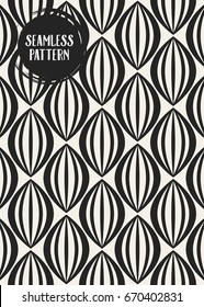 Abstract concept vector monochrome geometric pattern. Black and white minimal background. Creative illustration template. Seamless stylish texture. For wallpaper, surface, web design, textile, decor