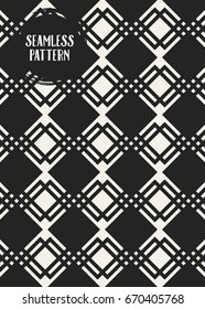 Abstract concept vector monochrome geometric pattern. Black and white minimal background. Creative illustration template. Seamless stylish texture. For wallpaper, surface, web design, textile, decor