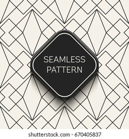 Abstract concept vector monochrome geometric pattern. Black and white minimal background. Creative illustration template. Seamless stylish texture. For wallpaper, surface, web design, textile, decor