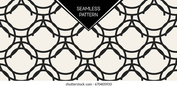 Abstract concept vector monochrome geometric pattern. Black and white minimal background. Creative illustration template. Seamless stylish texture. For wallpaper, surface, web design, textile, decor