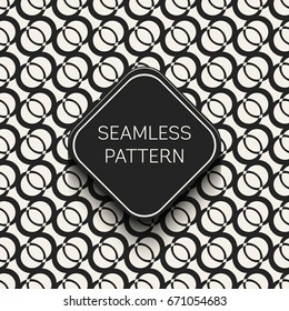 Abstract concept vector monochrome geometric pattern. Black and white minimal background. Creative illustration template. Seamless stylish texture. For wallpaper, surface, web design, textile, decor