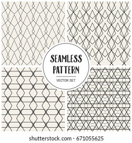 Abstract concept vector monochrome geometric pattern. Black and white minimal background. Creative illustration template. Seamless stylish texture. For wallpaper, surface, web design, textile, decor
