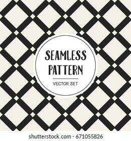 Abstract concept vector monochrome geometric pattern. Black and white minimal background. Creative illustration template. Seamless stylish texture. For wallpaper, surface, web design, textile, decor