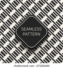Abstract concept vector monochrome geometric pattern. Black and white minimal background. Creative illustration template. Seamless stylish texture. For wallpaper, surface, web design, textile, decor