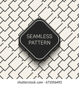 Abstract concept vector monochrome geometric pattern. Black and white minimal background. Creative illustration template. Seamless stylish texture. For wallpaper, surface, web design, textile, decor