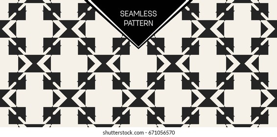 Abstract concept vector monochrome geometric pattern. Black and white minimal background. Creative illustration template. Seamless stylish texture. For wallpaper, surface, web design, textile, decor