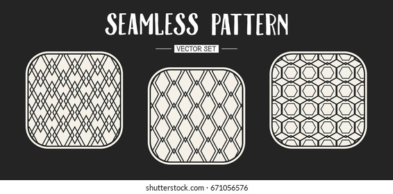Abstract concept vector monochrome geometric pattern. Black and white minimal background. Creative illustration template. Seamless stylish texture. For wallpaper, surface, web design, textile, decor