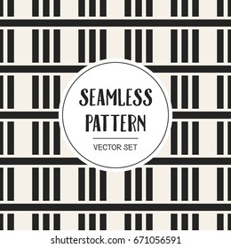 Abstract concept vector monochrome geometric pattern. Black and white minimal background. Creative illustration template. Seamless stylish texture. For wallpaper, surface, web design, textile, decor