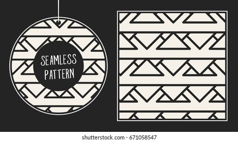 Abstract concept vector monochrome geometric pattern. Black and white minimal background. Creative illustration template. Seamless stylish texture. For wallpaper, surface, web design, textile, decor