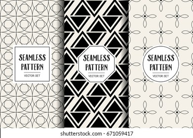 Abstract concept vector monochrome geometric pattern. Black and white minimal background. Creative illustration template. Seamless stylish texture. For wallpaper, surface, web design, textile, decor