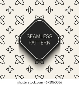 Abstract concept vector monochrome geometric pattern. Black and white minimal background. Creative illustration template. Seamless stylish texture. For wallpaper, surface, web design, textile, decor