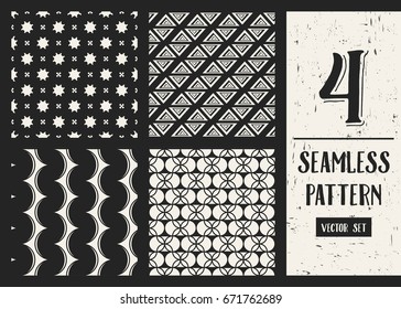 Abstract concept vector monochrome geometric pattern. Black and white minimal background. Creative illustration template. Seamless stylish texture. For wallpaper, surface, web design, textile, decor