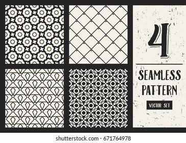 Abstract concept vector monochrome geometric pattern. Black and white minimal background. Creative illustration template. Seamless stylish texture. For wallpaper, surface, web design, textile, decor