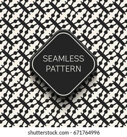 Abstract concept vector monochrome geometric pattern. Black and white minimal background. Creative illustration template. Seamless stylish texture. For wallpaper, surface, web design, textile, decor