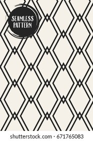 Abstract concept vector monochrome geometric pattern. Black and white minimal background. Creative illustration template. Seamless stylish texture. For wallpaper, surface, web design, textile, decor