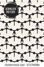 Abstract concept vector monochrome geometric pattern. Black and white minimal background. Creative illustration template. Seamless stylish texture. For wallpaper, surface, web design, textile, decor