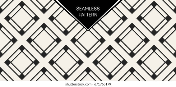 Abstract concept vector monochrome geometric pattern. Black and white minimal background. Creative illustration template. Seamless stylish texture. For wallpaper, surface, web design, textile, decor