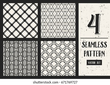Abstract concept vector monochrome geometric pattern. Black and white minimal background. Creative illustration template. Seamless stylish texture. For wallpaper, surface, web design, textile, decor