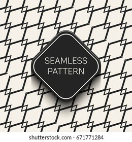 Abstract concept vector monochrome geometric pattern. Black and white minimal background. Creative illustration template. Seamless stylish texture. For wallpaper, surface, web design, textile, decor