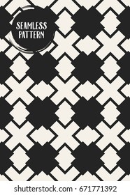 Abstract concept vector monochrome geometric pattern. Black and white minimal background. Creative illustration template. Seamless stylish texture. For wallpaper, surface, web design, textile, decor