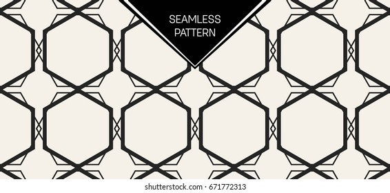 Abstract concept vector monochrome geometric pattern. Black and white minimal background. Creative illustration template. Seamless stylish texture. For wallpaper, surface, web design, textile, decor