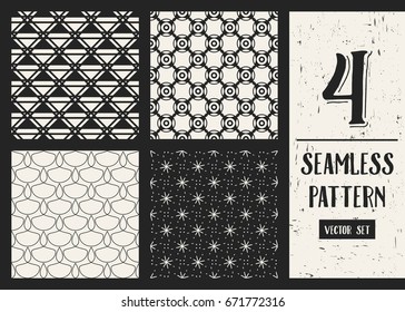 Abstract concept vector monochrome geometric pattern. Black and white minimal background. Creative illustration template. Seamless stylish texture. For wallpaper, surface, web design, textile, decor