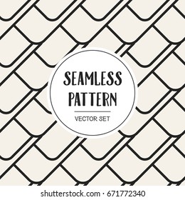Abstract concept vector monochrome geometric pattern. Black and white minimal background. Creative illustration template. Seamless stylish texture. For wallpaper, surface, web design, textile, decor
