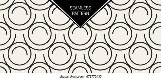 Abstract concept vector monochrome geometric pattern. Black and white minimal background. Creative illustration template. Seamless stylish texture. For wallpaper, surface, web design, textile, decor