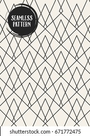 Abstract concept vector monochrome geometric pattern. Black and white minimal background. Creative illustration template. Seamless stylish texture. For wallpaper, surface, web design, textile, decor
