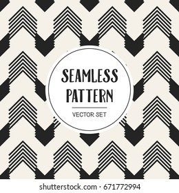 Abstract concept vector monochrome geometric pattern. Black and white minimal background. Creative illustration template. Seamless stylish texture. For wallpaper, surface, web design, textile, decor