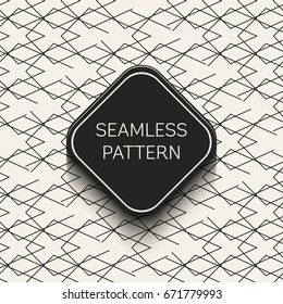 Abstract concept vector monochrome geometric pattern. Black and white minimal background. Creative illustration template. Seamless stylish texture. For wallpaper, surface, web design, textile, decor