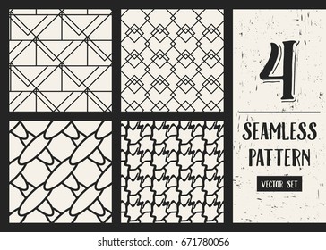 Abstract concept vector monochrome geometric pattern. Black and white minimal background. Creative illustration template. Seamless stylish texture. For wallpaper, surface, web design, textile, decor
