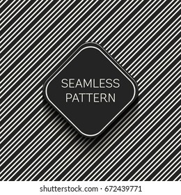 Abstract concept vector monochrome geometric pattern. Black and white minimal background. Creative illustration template. Seamless stylish texture. For wallpaper, surface, web design, textile, decor