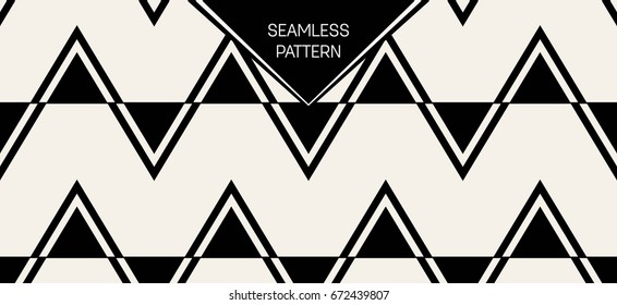 Abstract concept vector monochrome geometric pattern. Black and white minimal background. Creative illustration template. Seamless stylish texture. For wallpaper, surface, web design, textile, decor