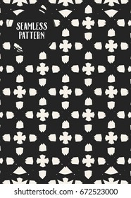 Abstract concept vector monochrome geometric pattern. Black and white minimal background. Creative illustration template. Seamless stylish texture. For wallpaper, surface, web design, textile, decor