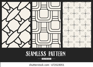 Abstract concept vector monochrome geometric pattern. Black and white minimal background. Creative illustration template. Seamless stylish texture. For wallpaper, surface, web design, textile, decor