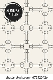 Abstract concept vector monochrome geometric pattern. Black and white minimal background. Creative illustration template. Seamless stylish texture. For wallpaper, surface, web design, textile, decor