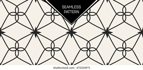 Abstract concept vector monochrome geometric pattern. Black and white minimal background. Creative illustration template. Seamless stylish texture. For wallpaper, surface, web design, textile, decor
