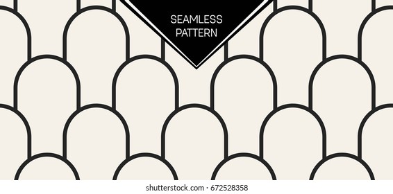 Abstract concept vector monochrome geometric pattern. Black and white minimal background. Creative illustration template. Seamless stylish texture. For wallpaper, surface, web design, textile, decor